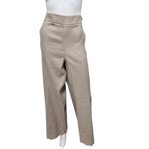 NWT Talbots Linen Khaki Careerwear Slacks Size 12